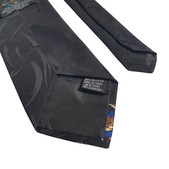 Vintage Looney Tunes Mens Polyester Necktie Cartoon Bugs Taz Marvin Coyote Daffy - Picture 6 of 6